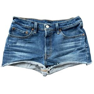 Levi Strauss Shorts Womens Size W28 Premium 501 Cut Off Button Fly High-Rise